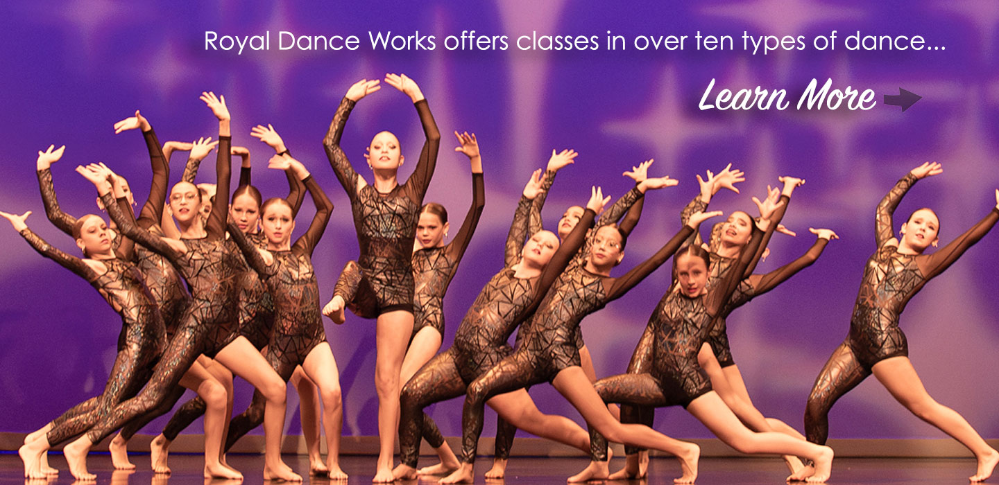 Royal Dance Works offers dance classes for ten types of dance and up to 14 levels.